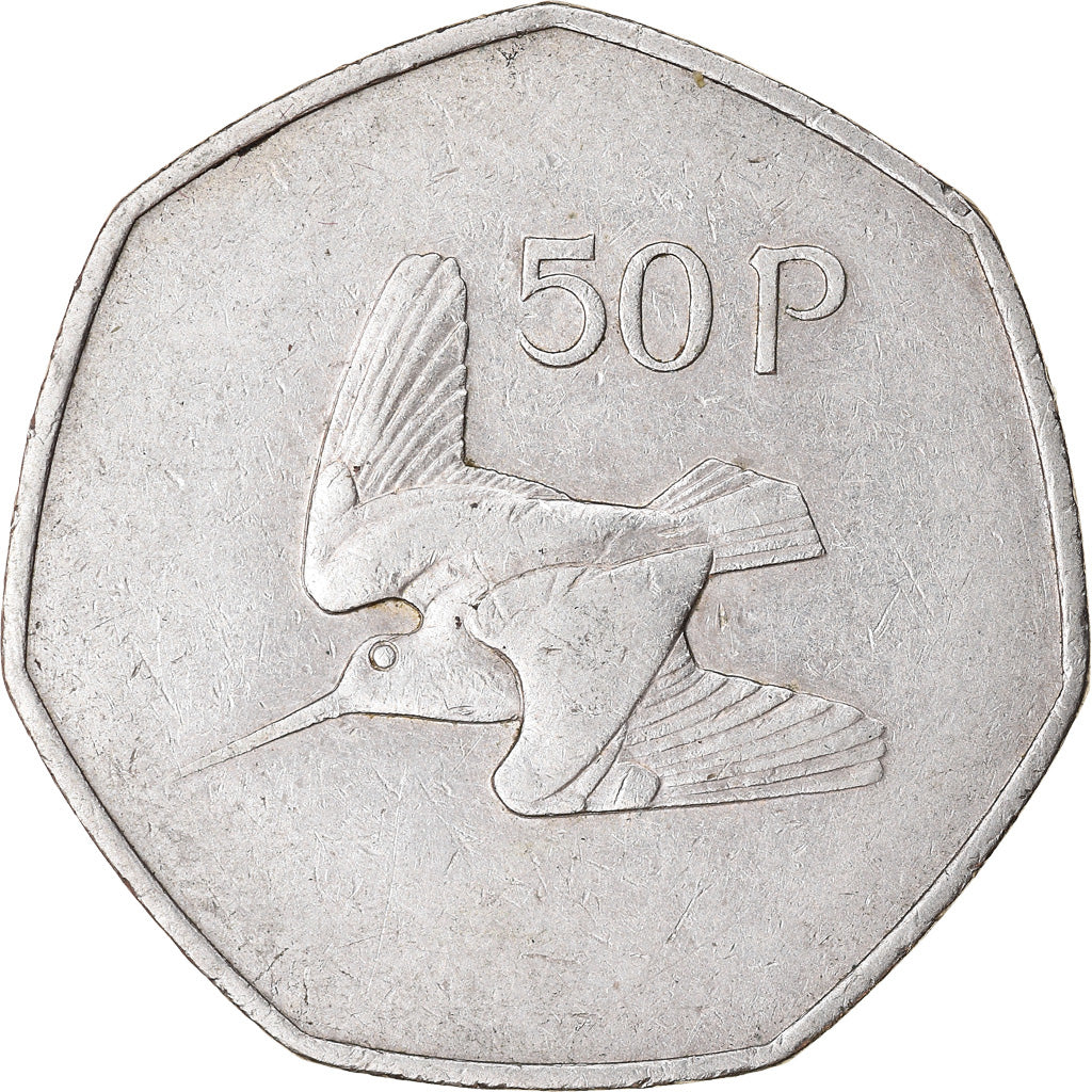 Moneta, REPUBBLICA D’IRLANDA, 50 Pence, 1981, BB, Rame-nichel, KM:24