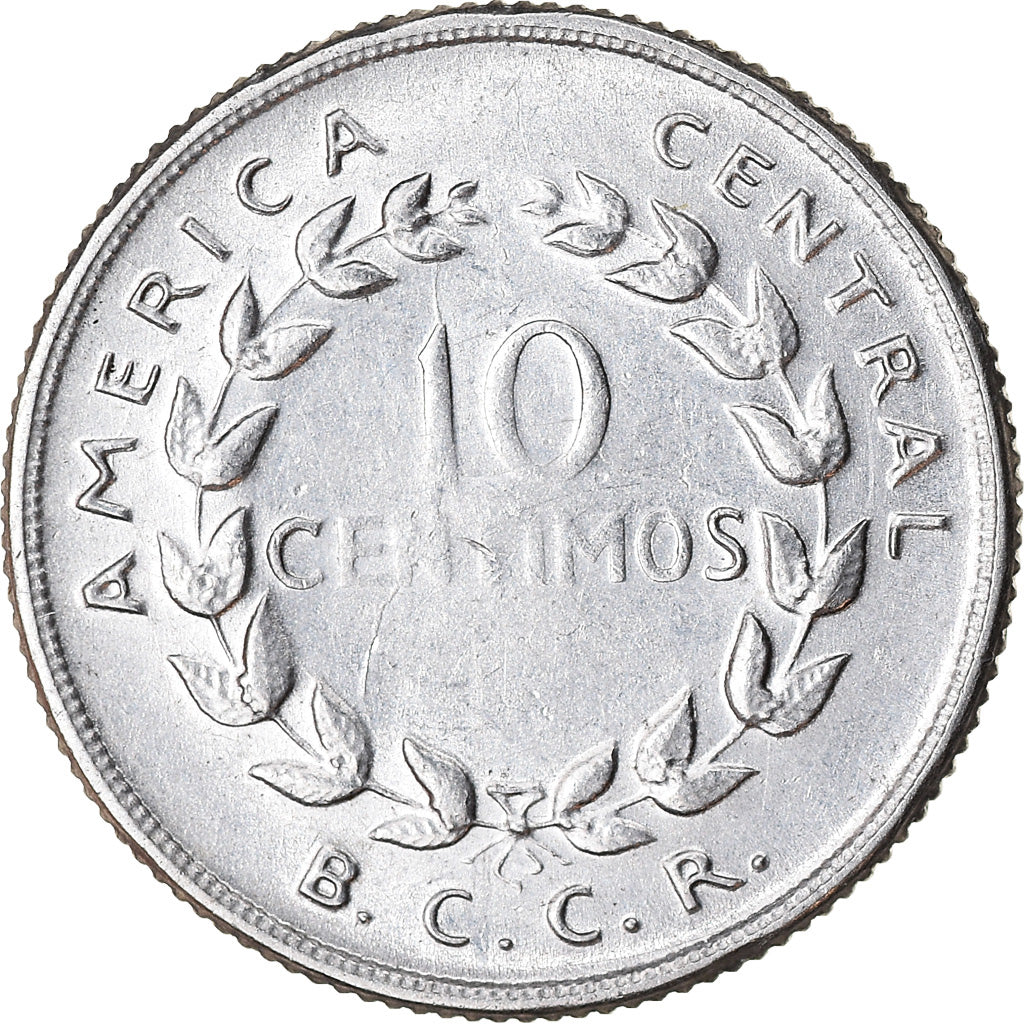 Monnaie, Costa Rica, 10 Centimos, 1967, TTB, Stainless Steel, KM:185.1a