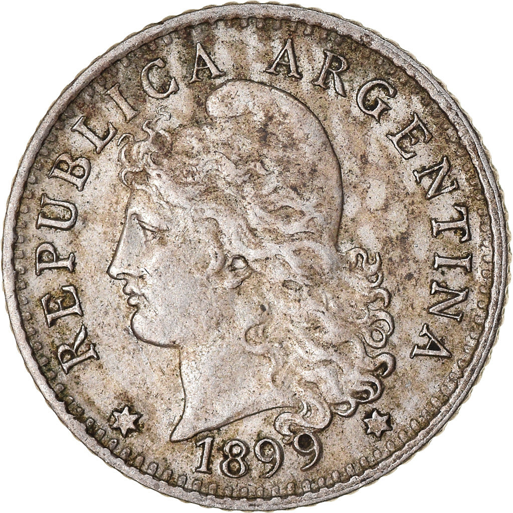 Coin, Argentina, 5 Centavos, 1899, EF(40-45), Copper-nickel, KM:34