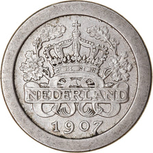 Coin, Netherlands, Wilhelmina I, 5 Cents, 1907, EF(40-45), Copper-nickel, KM:137