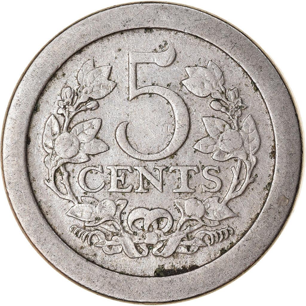 Coin, Netherlands, Wilhelmina I, 5 Cents, 1907, EF(40-45), Copper-nickel, KM:137
