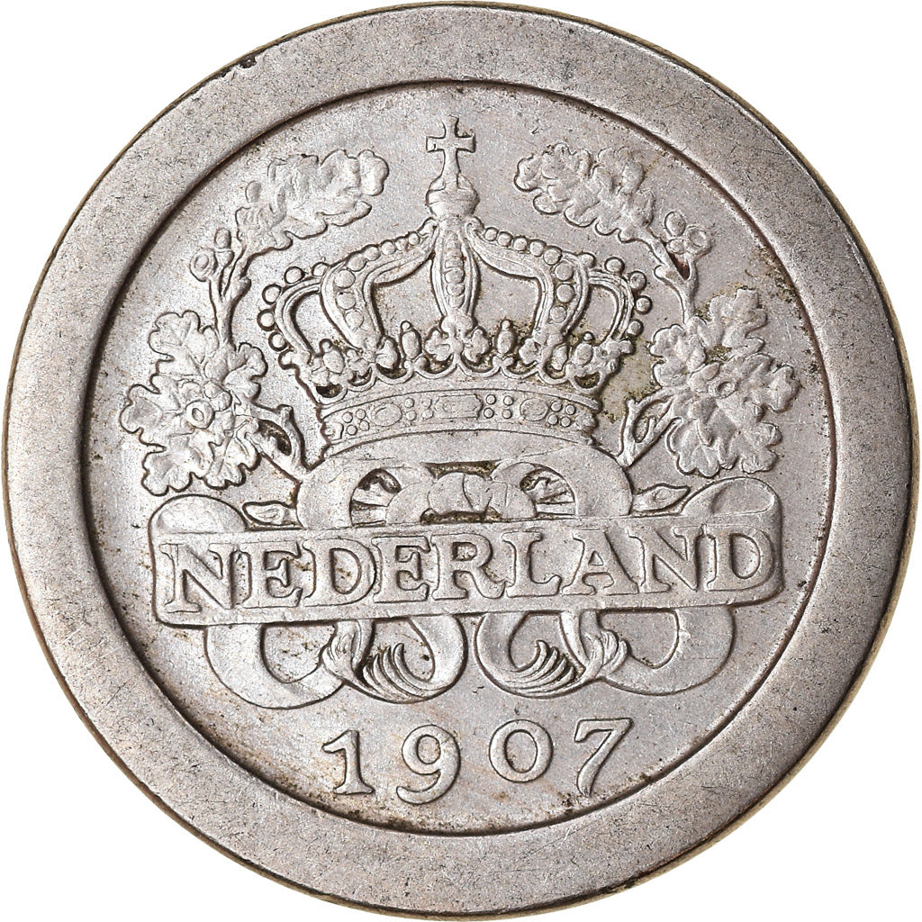 Monnaie, Pays-Bas, Wilhelmina I, 5 Cents, 1907, TTB, Copper-nickel, KM:137