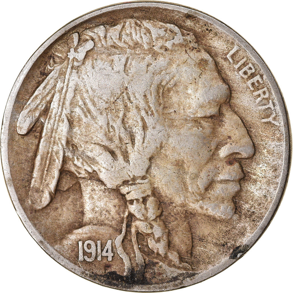 Moneda, Estados Unidos, Buffalo Nickel, 5 Cents, 1914, U.S. Mint, Philadelphia