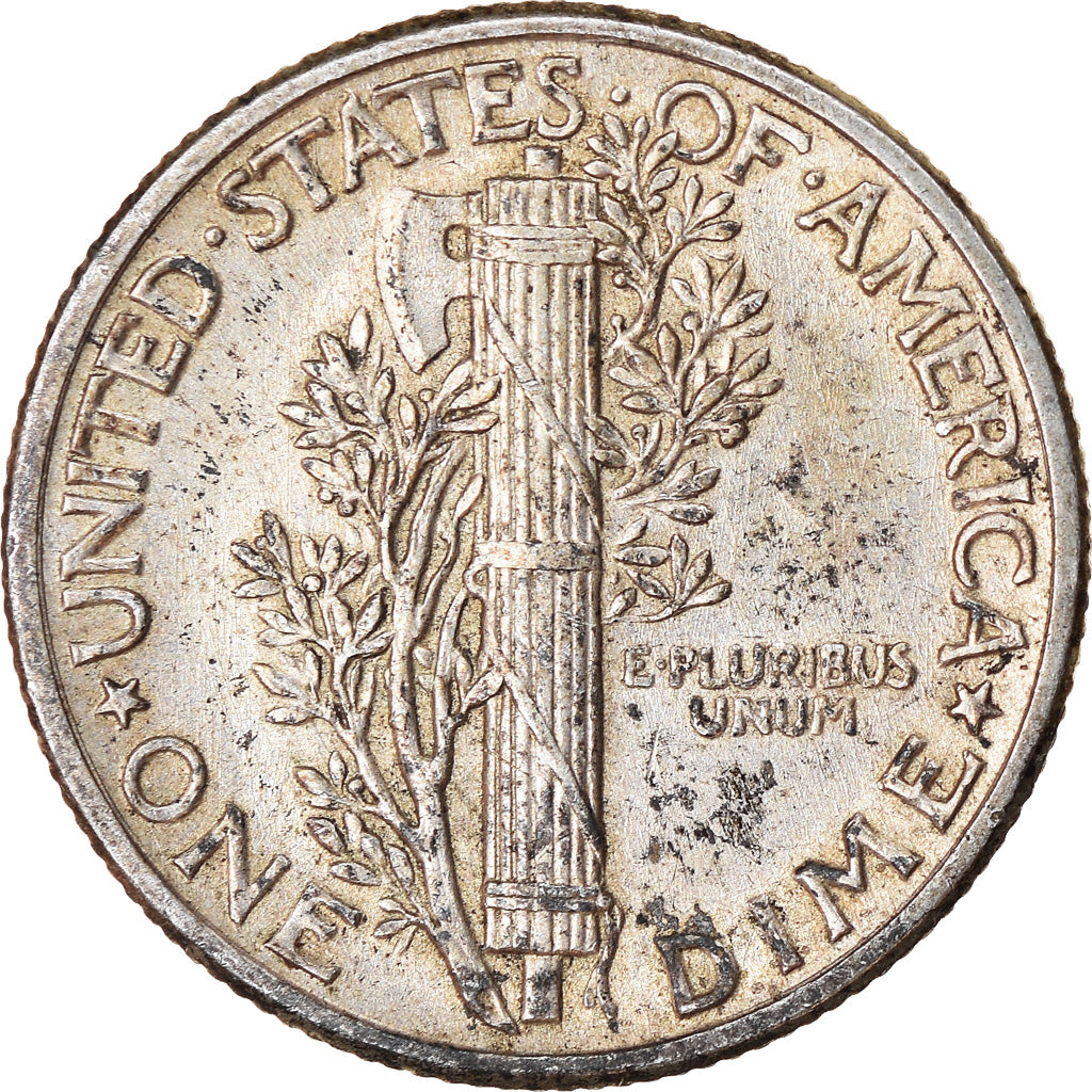 Moneda, Estados Unidos, Mercury Dime, Dime, 1943, U.S. Mint, Philadelphia, BC+
