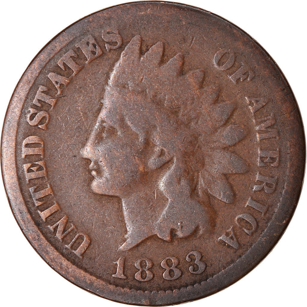 Coin, United States, Indian Head Cent, Cent, 1883, U.S. Mint, Philadelphia