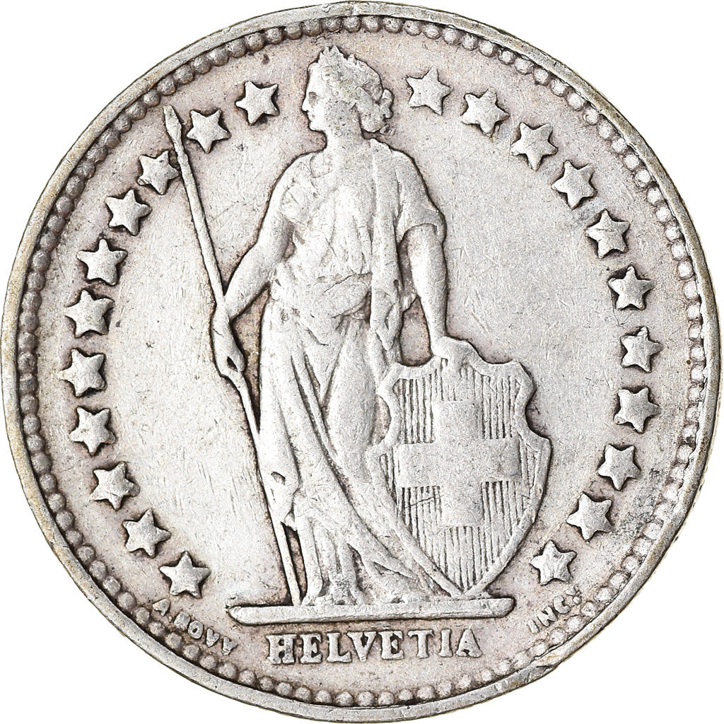 Coin, Switzerland, 1/2 Franc, 1928, Bern, VF(30-35), Silver, KM:23
