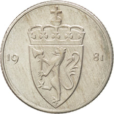 Coin, Norway, Olav V, 50 Öre, 1981, EF(40-45), Copper-nickel, KM:418