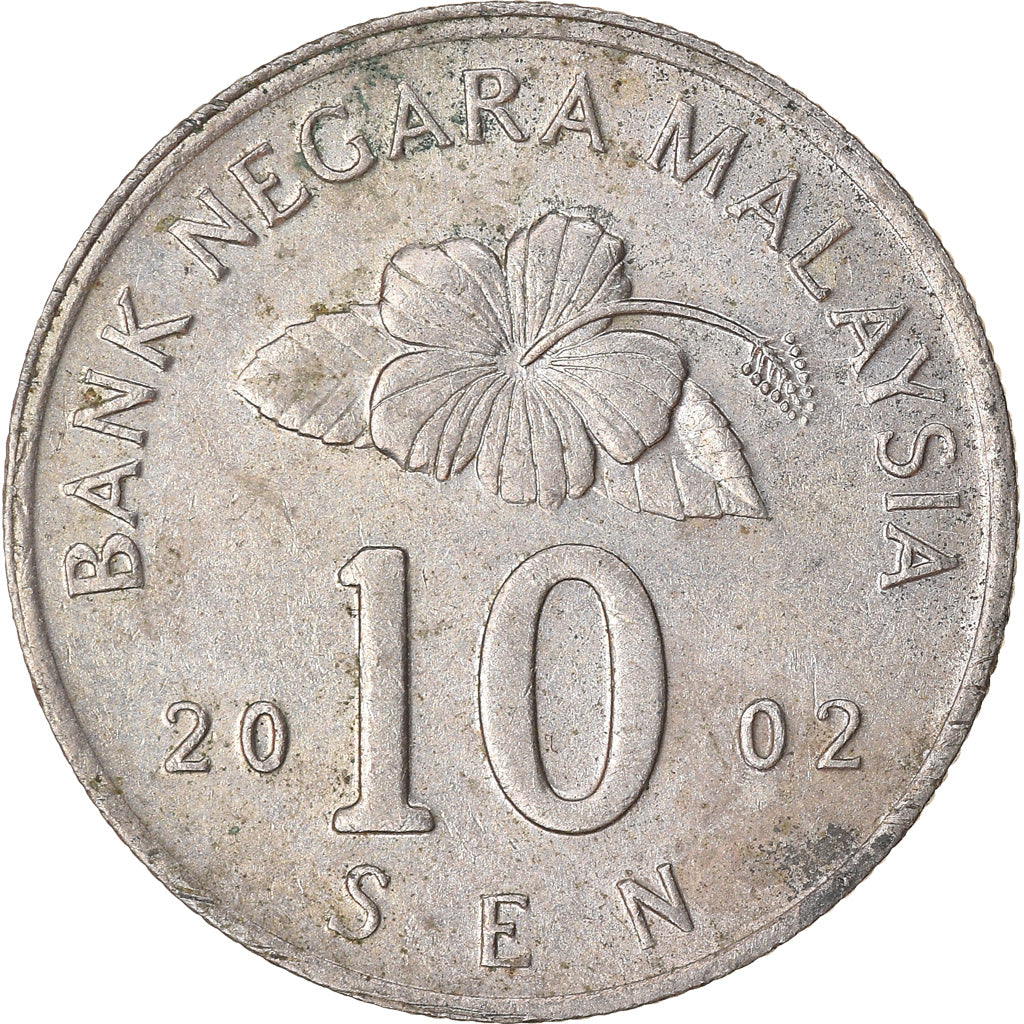 Monnaie, Malaysie, 10 Sen, 2002, TB+, Copper-nickel, KM:51