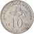 Moneta, Malesia, 10 Sen, 2002, MB+, Rame-nichel, KM:51