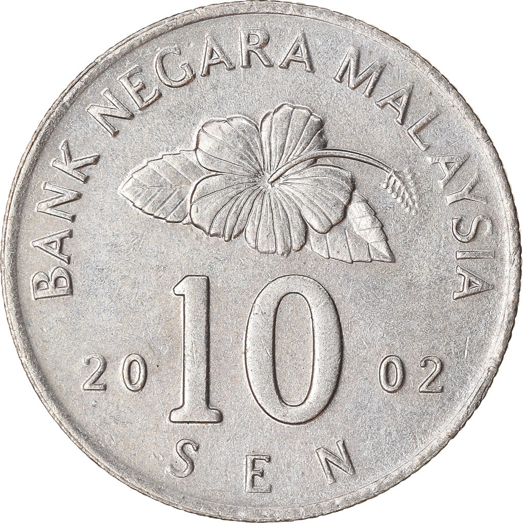 Monnaie, Malaysie, 10 Sen, 2002, TTB, Copper-nickel, KM:51