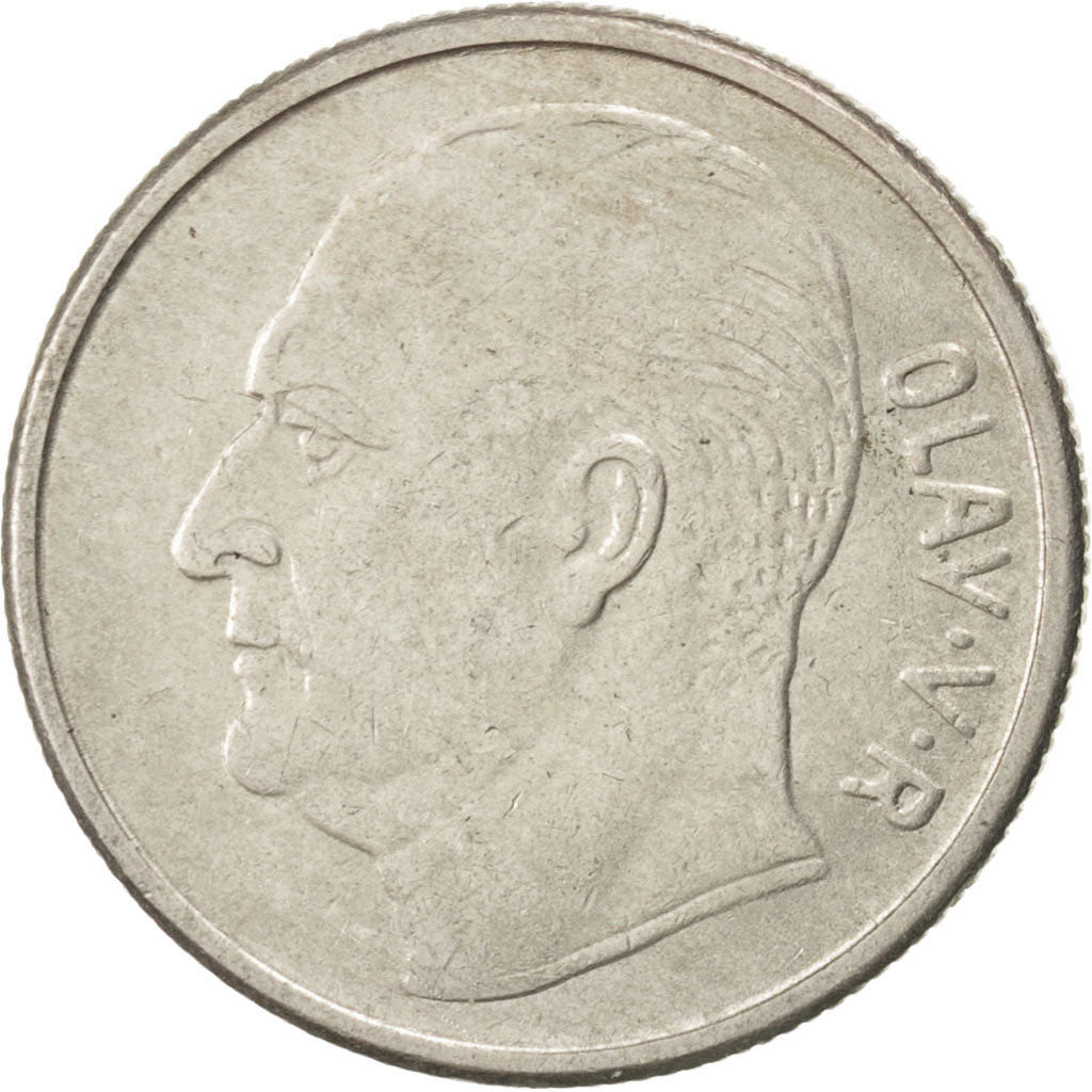 NORWAY, Krone, 1968, KM #409, EF(40-45), Copper-Nickel, 25, 6.95