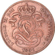Coin, Belgium, Leopold II, Centime, 1901, EF(40-45), Copper, KM:33.1