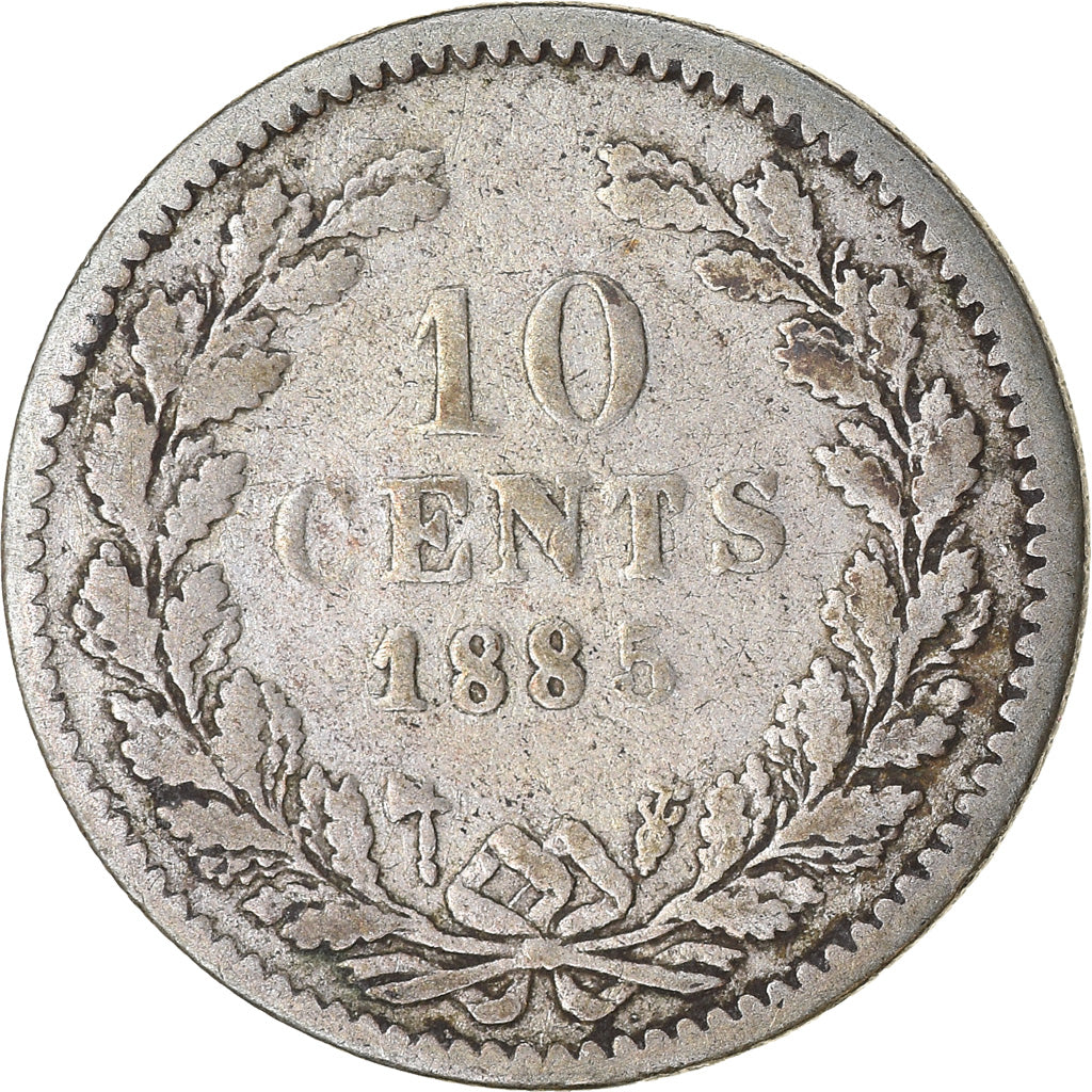 Coin, Netherlands, William III, 10 Cents, 1885, VF(30-35), Silver, KM:80