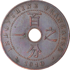 Coin, FRENCH INDO-CHINA, Cent, 1910, Paris, VF(30-35), Bronze, KM:12.1