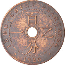 Münze, FRENCH INDO-CHINA, Cent, 1920, Paris, S+, Bronze, KM:12.1