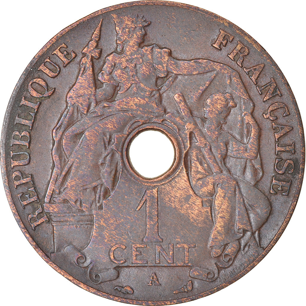 Münze, FRENCH INDO-CHINA, Cent, 1920, Paris, S+, Bronze, KM:12.1