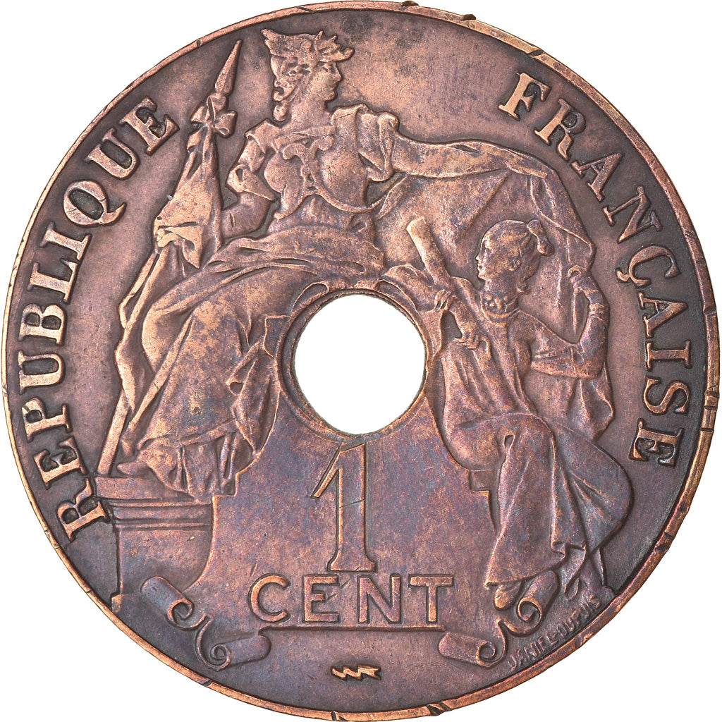 Coin, FRENCH INDO-CHINA, Cent, 1922, Paris, VF(30-35), Bronze, KM:12.1