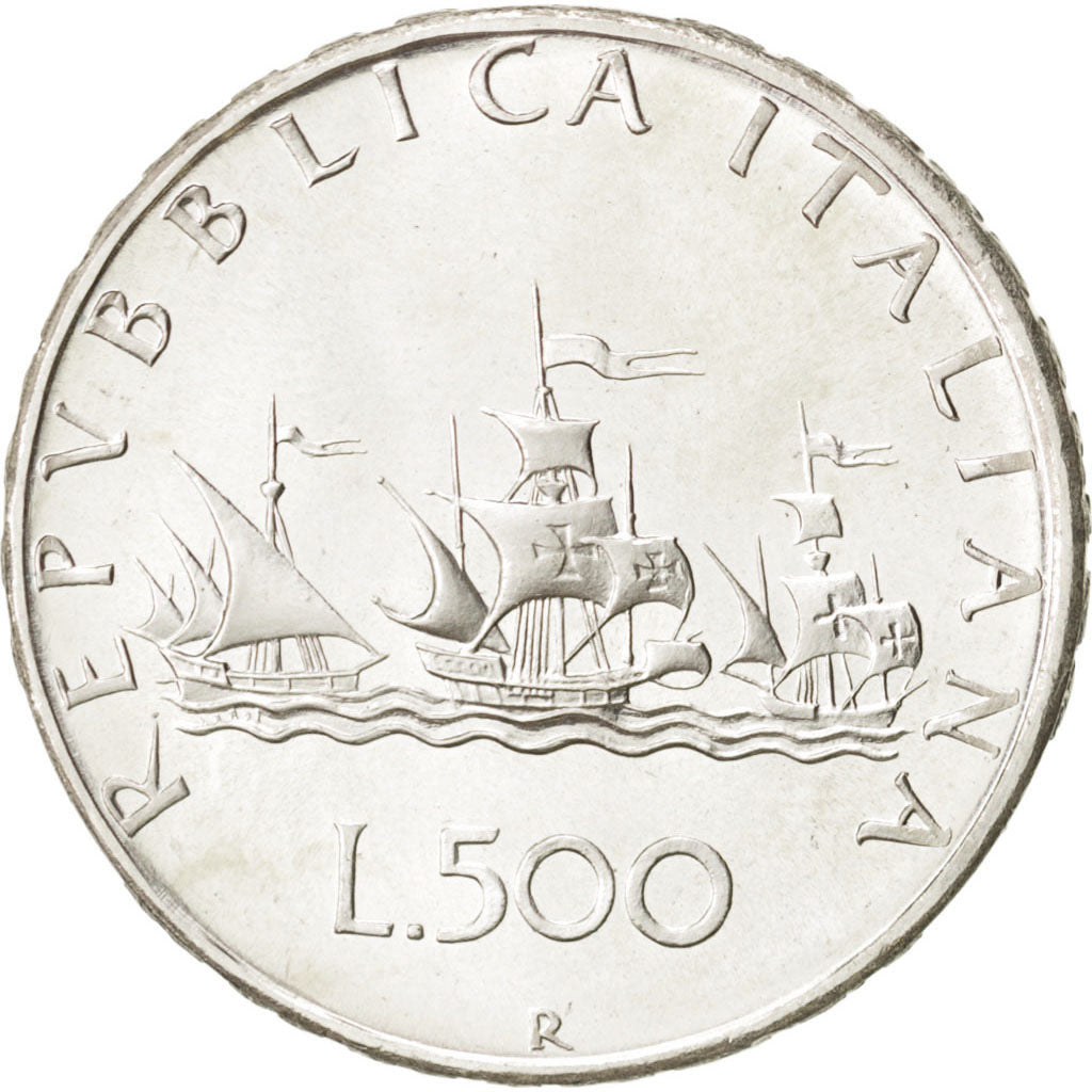 ITALY, 500 Lire, 1970, Rome, KM #98, MS(63), Silver, 29.3, 11.01