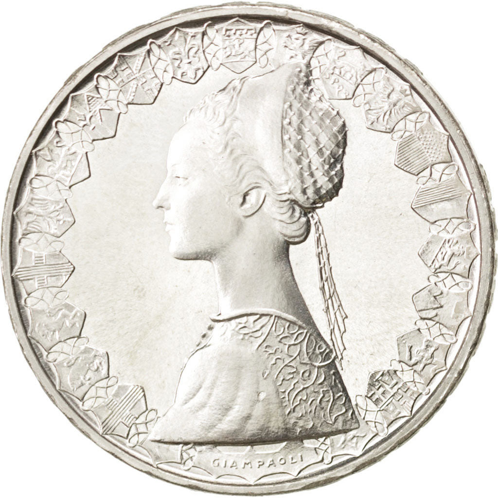 ITALY, 500 Lire, 1970, Rome, KM #98, MS(63), Silver, 29.3, 11.01