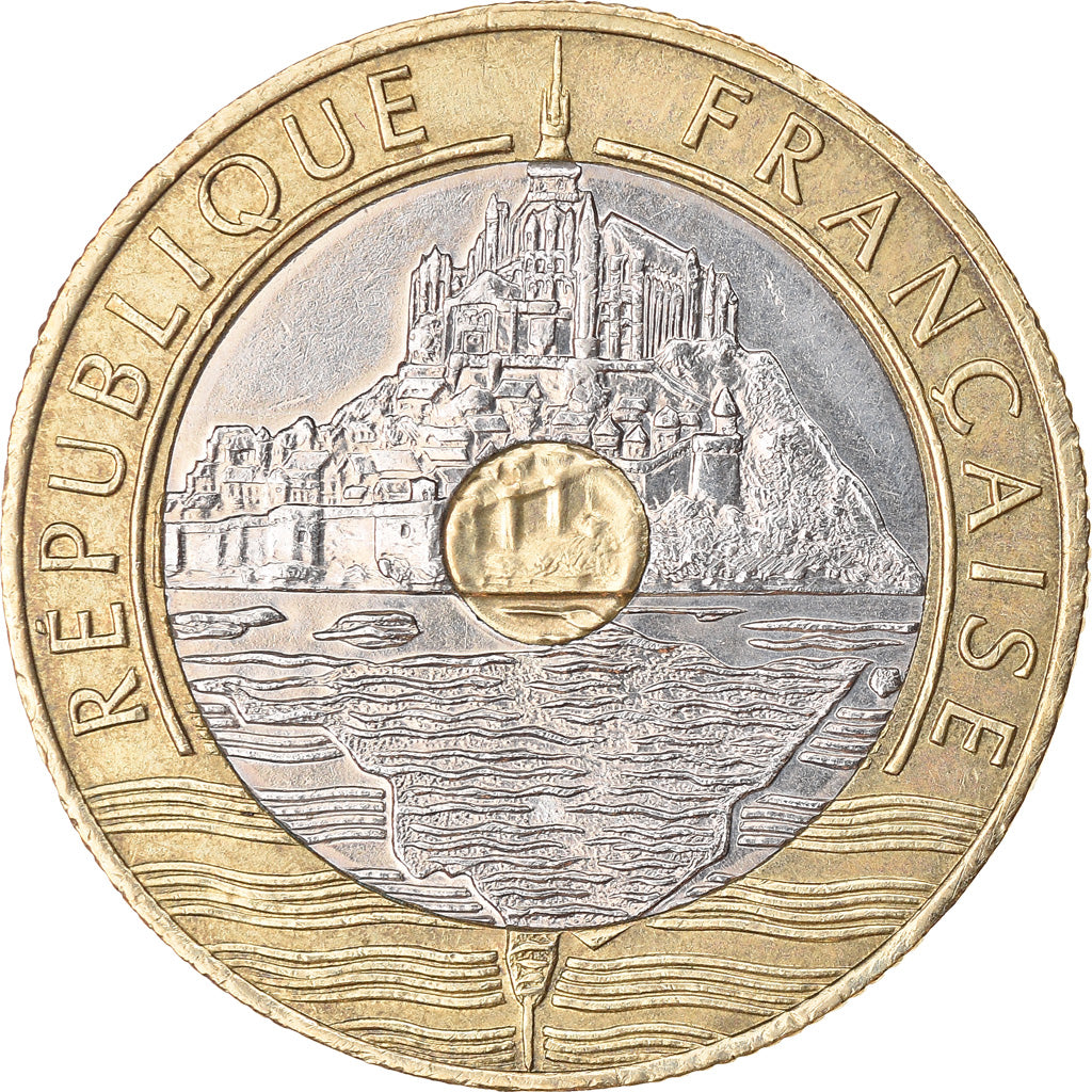 Coin, France, Mont Saint Michel, 20 Francs, 1995, Paris, EF(40-45)
