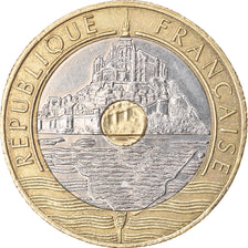 Coin, France, Mont Saint Michel, 20 Francs, 1995, Paris, EF(40-45)