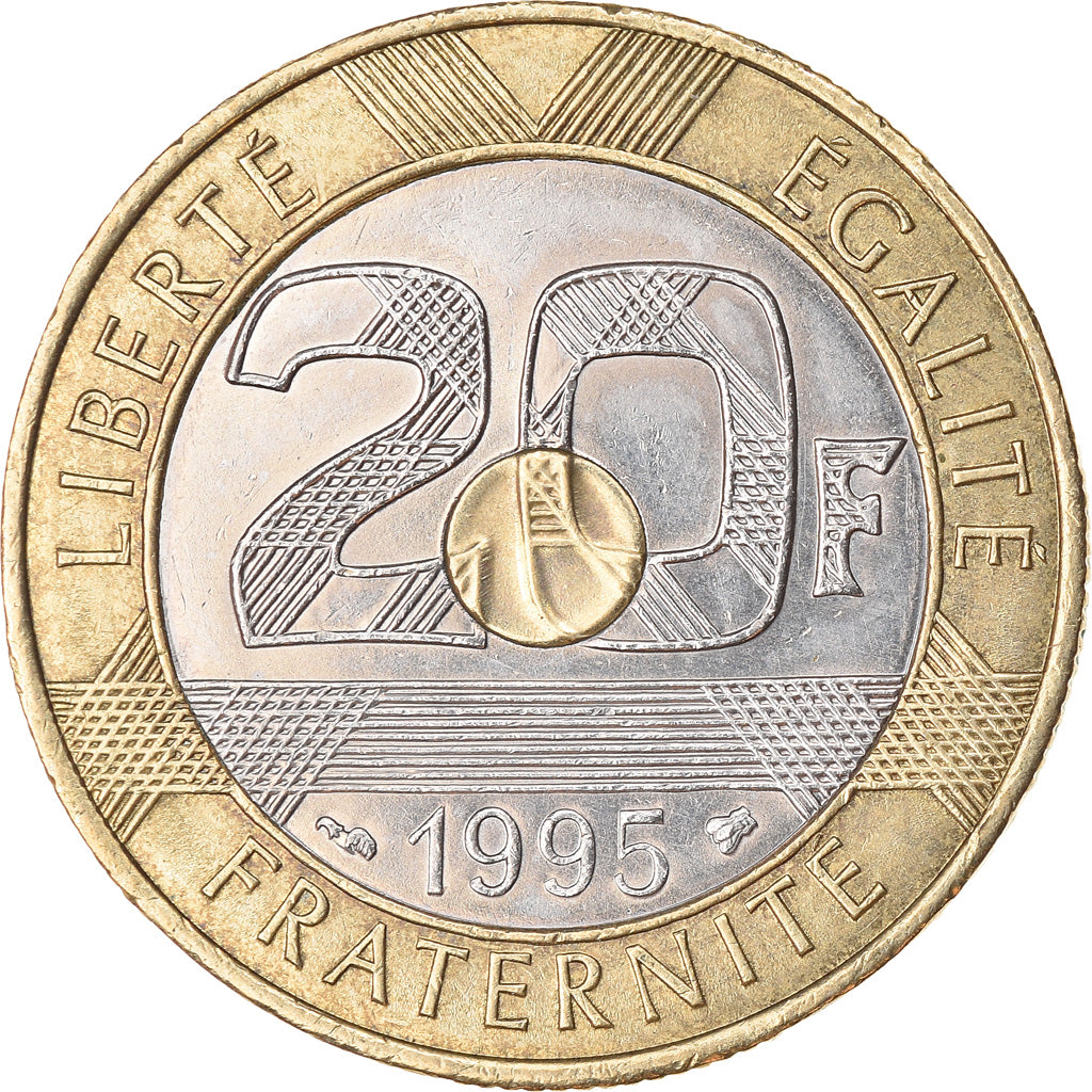 Coin, France, Mont Saint Michel, 20 Francs, 1995, Paris, EF(40-45)