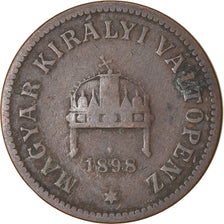 Coin, Hungary, Franz Joseph I, 2 Filler, 1898, Kormoczbanya, VF(30-35), Bronze