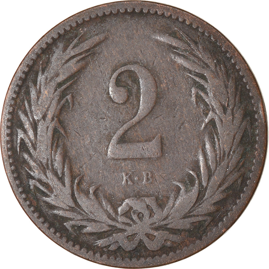 Coin, Hungary, Franz Joseph I, 2 Filler, 1898, Kormoczbanya, VF(30-35), Bronze