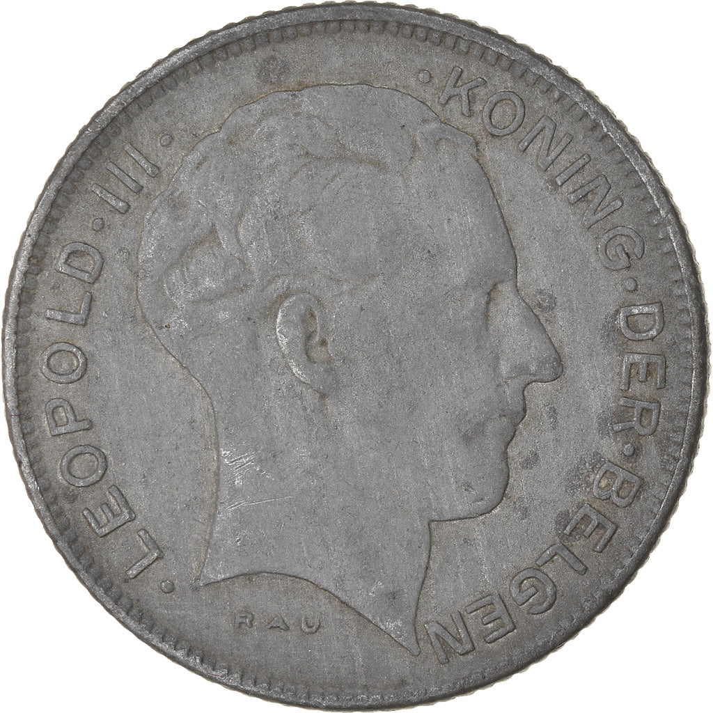 Coin, Belgium, 5 Francs, 5 Frank, 1941, EF(40-45), Zinc, KM:130