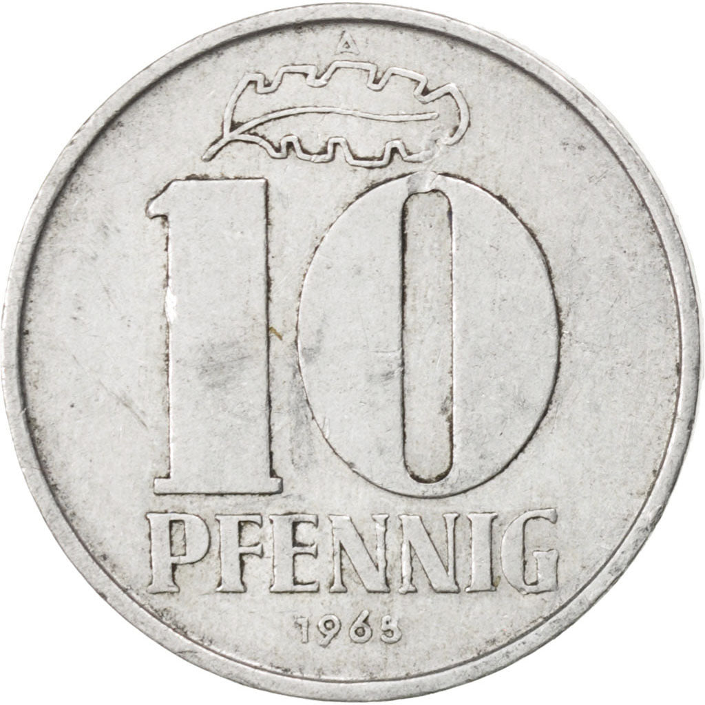 GERMAN-DEMOCRATIC REPUBLIC, 10 Pfennig, 1965, Berlin, KM #10, EF(40-45),...