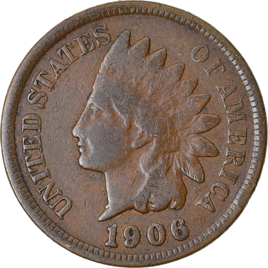 Coin, United States, Indian Head Cent, Cent, 1906, U.S. Mint, Philadelphia