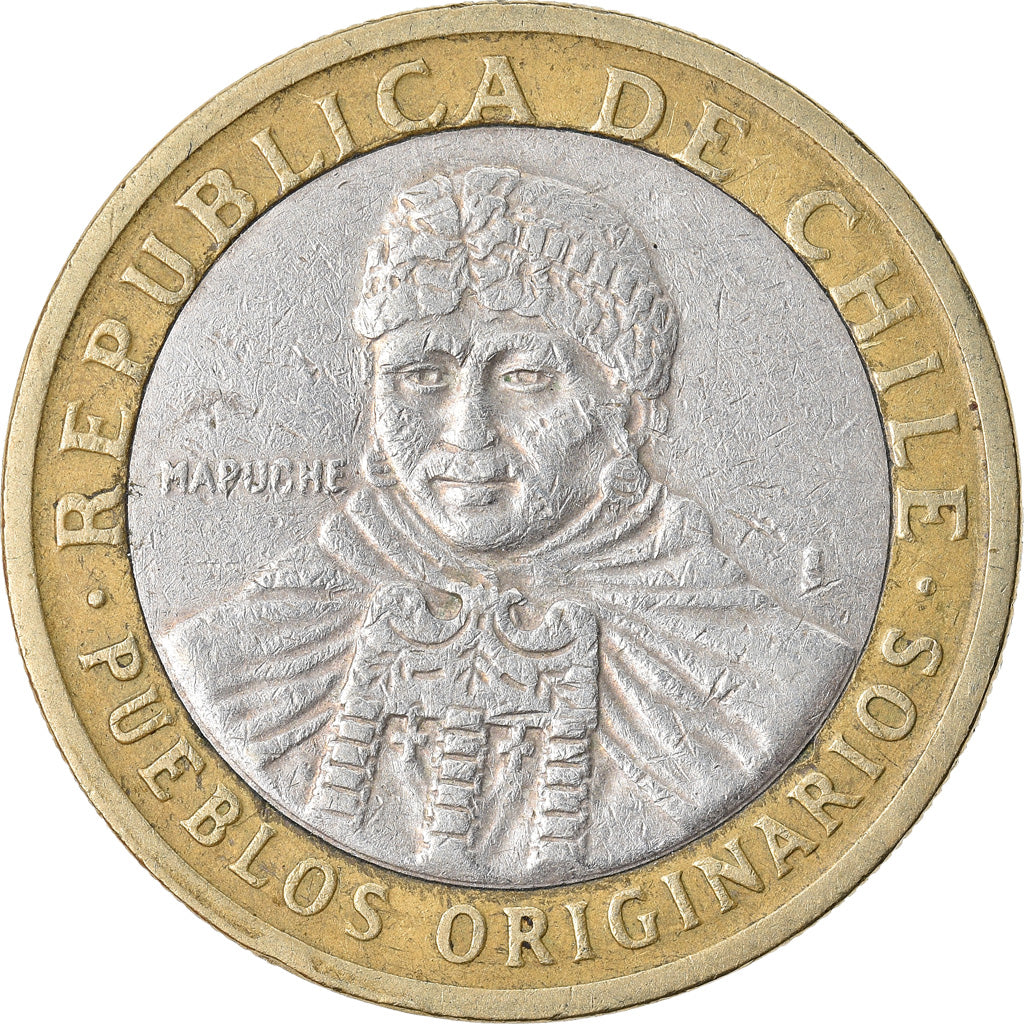 Moneda, Chile, Lindauer, 100 Pesos, 2006, Santiago, MBC, Bimetálico, KM:236