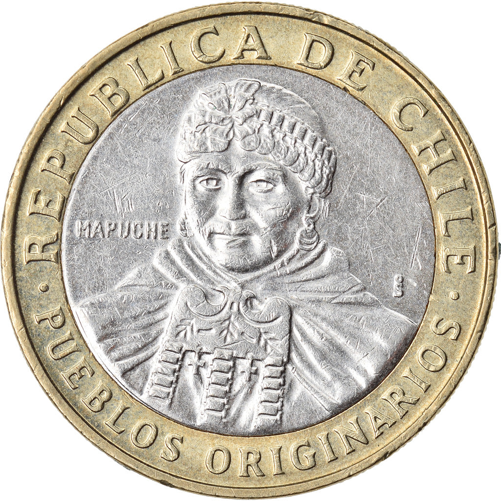 Moneda, Chile, 100 Pesos, 2013, Santiago, MBC, Bimetálico