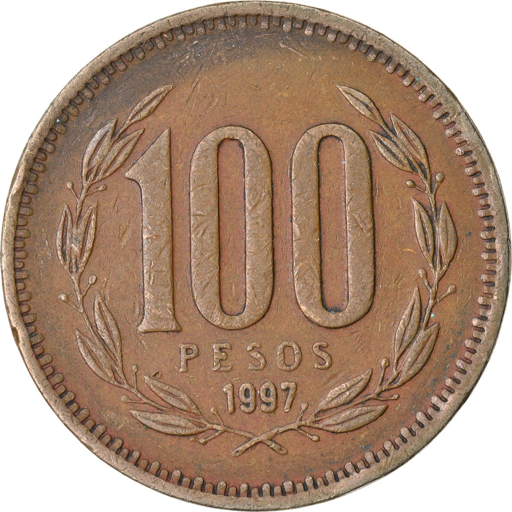 Monnaie, Chile, 100 Pesos, 1997, Santiago, TB+, Aluminum-Bronze, KM:226.2