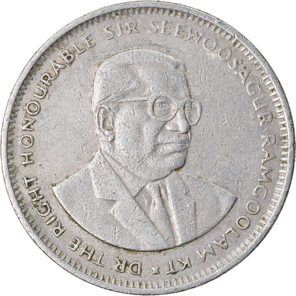 Moeda, Maurícia, Rupee, 1993, VF(30-35), Cobre-níquel, KM:55