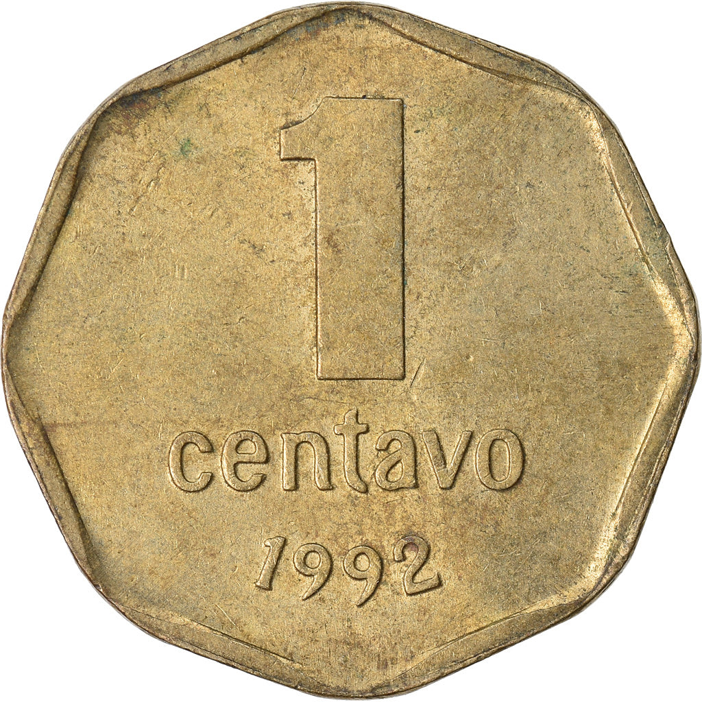 Münze, Argentinien, Centavo, 1992, S+, Aluminum-Bronze, KM:108