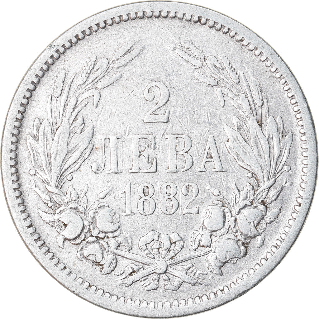 Coin, Bulgaria, Alexander  I, 2 Leva, 1882, AU(55-58), Silver, KM:5