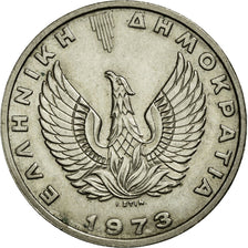 Coin, Greece, 20 Drachmai, 1973, AU(50-53), Copper-nickel, KM:112