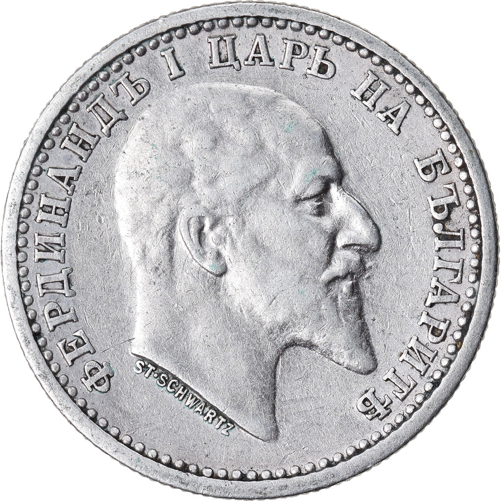 Coin, Bulgaria, 50 Stotinki, 1910, EF(40-45), Silver, KM:27