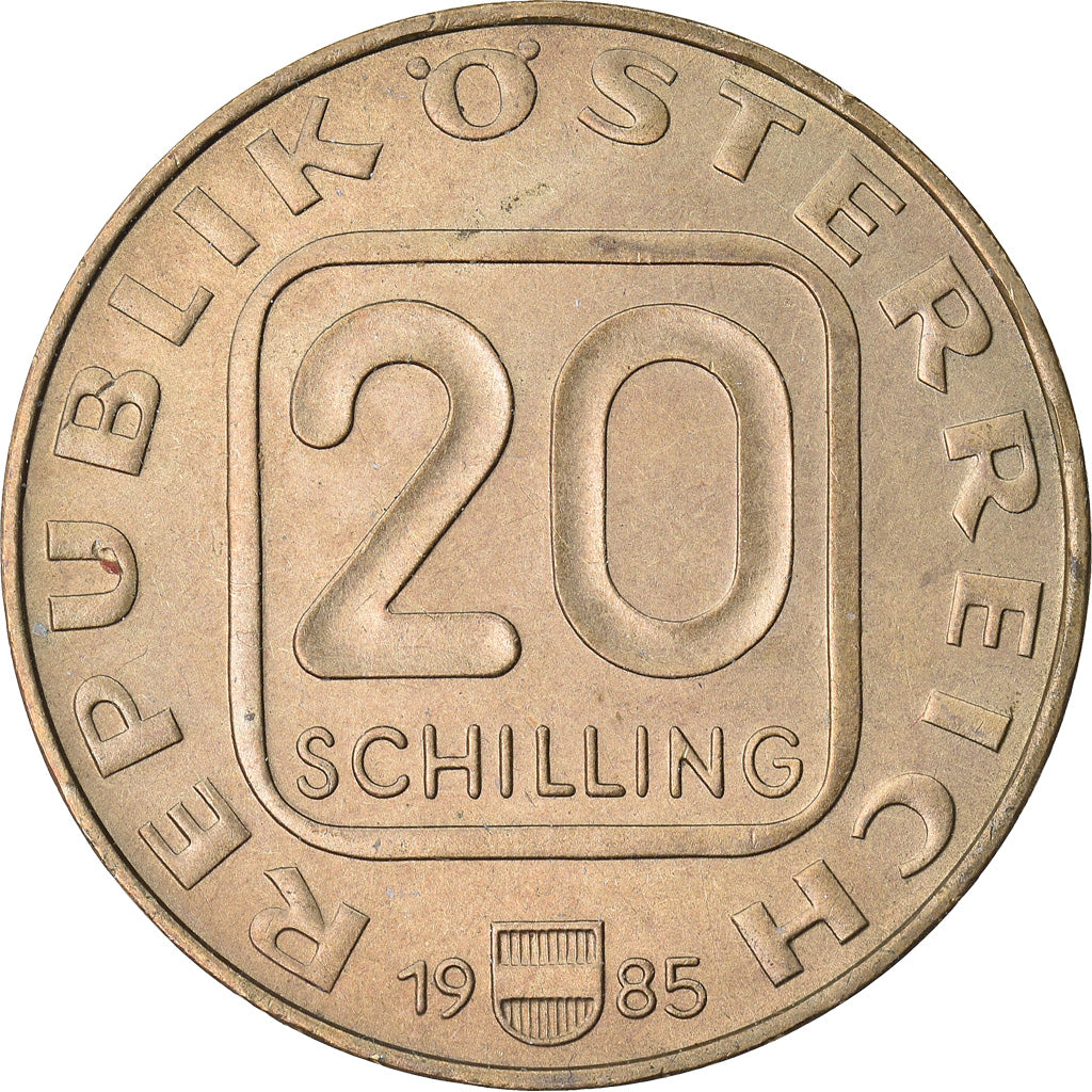Coin, Austria, 20 Schilling, 1985, EF(40-45), Copper-Aluminum-Nickel, KM:2970.1