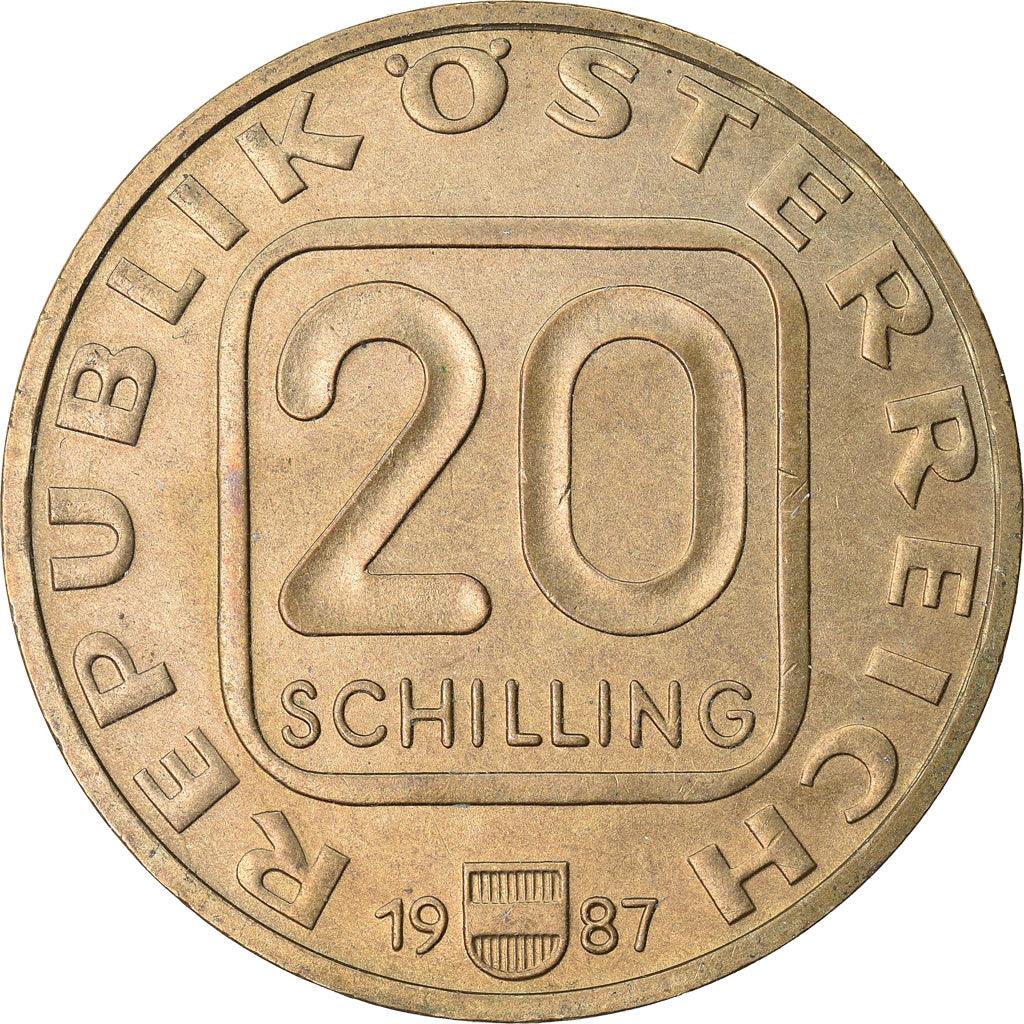 Coin, Austria, 20 Schilling, 1987, EF(40-45), Copper-Aluminum-Nickel, KM:2980.1