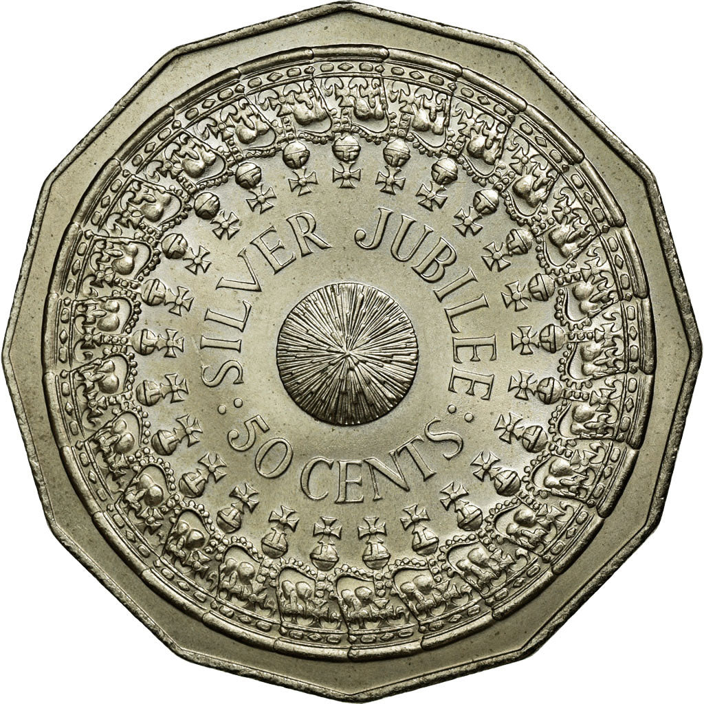 Coin, Australia, Elizabeth II, 50 Cents, 1977, AU(55-58), Copper-nickel, KM:70