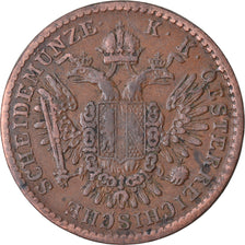 Coin, Austria, Franz Joseph I, 1/2 Kreuzer, 1851, VF(30-35), Copper, KM:2181