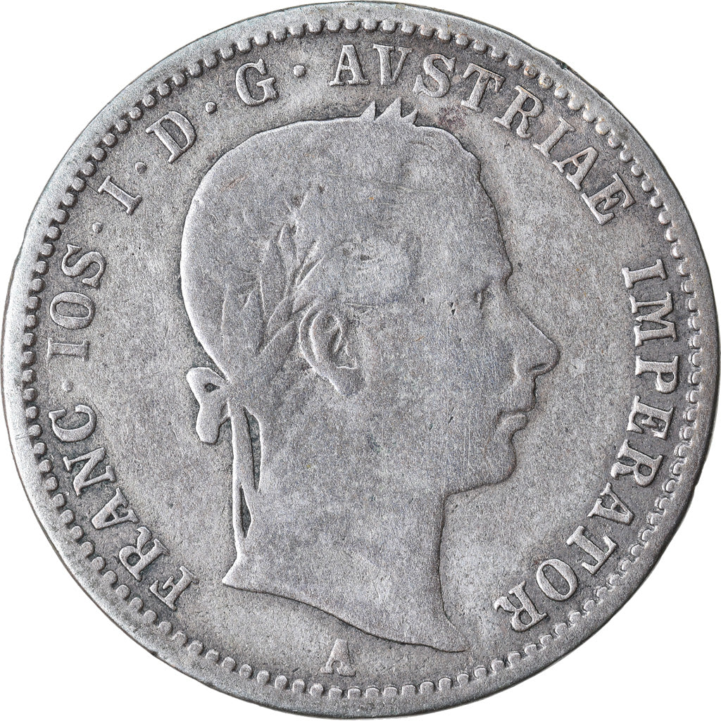 Coin, Austria, Franz Joseph I, 1/4 Florin, 1858, EF(40-45), Silver, KM:2213