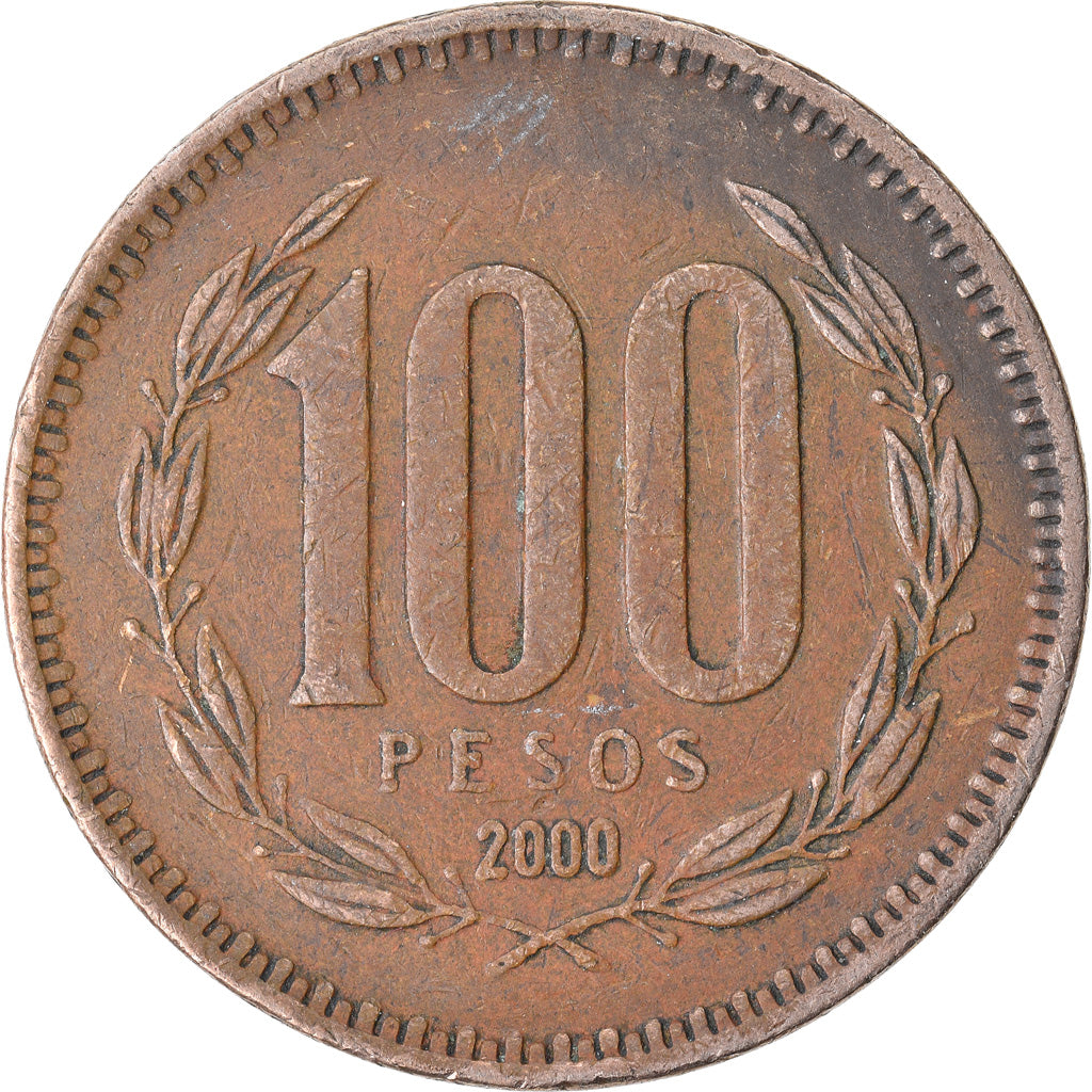 Moneda, Chile, 100 Pesos, 2000, Santiago, BC+, Aluminio - bronce, KM:226.2