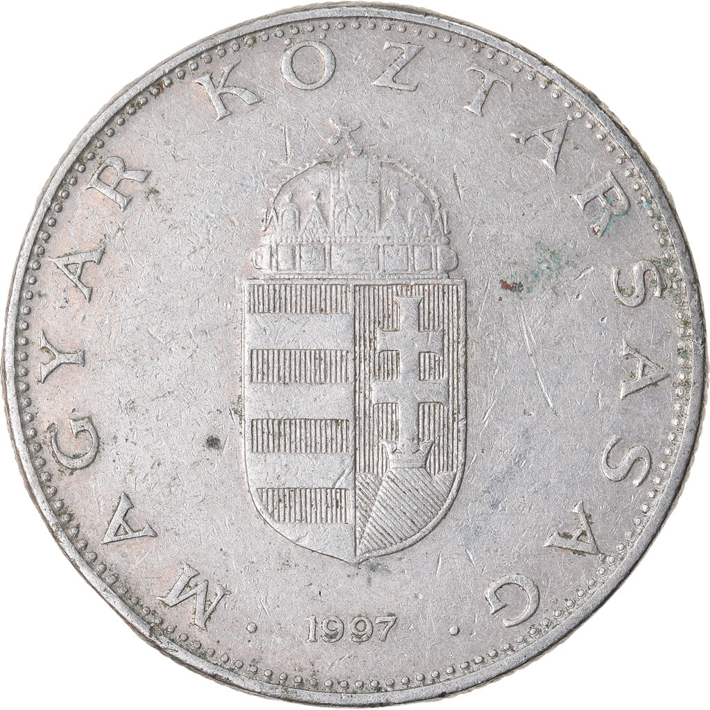 Munten, Hongarije, 10 Forint, 1997, Budapest, FR+, Copper-nickel, KM:695