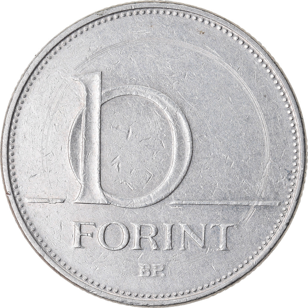 Munten, Hongarije, 10 Forint, 2005, Budapest, ZF, Copper-nickel, KM:695