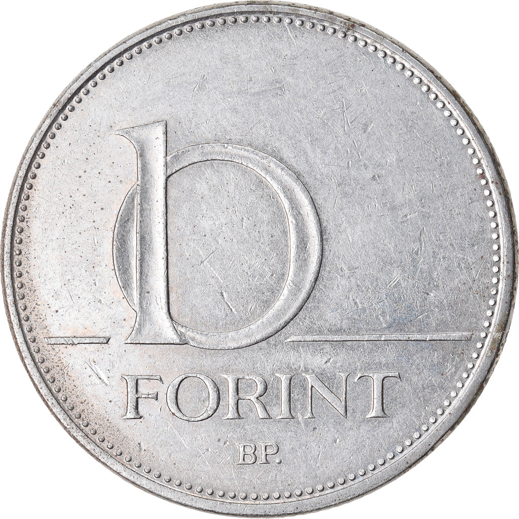Munten, Hongarije, 10 Forint, 2008, Budapest, ZF, Copper-nickel, KM:695