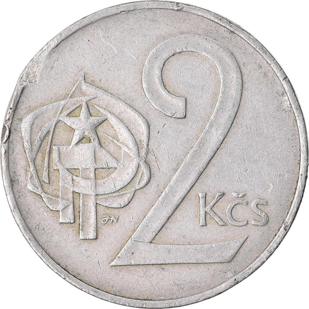 Coin, Czechoslovakia, 2 Koruny, 1973, VF(30-35), Copper-nickel, KM:75