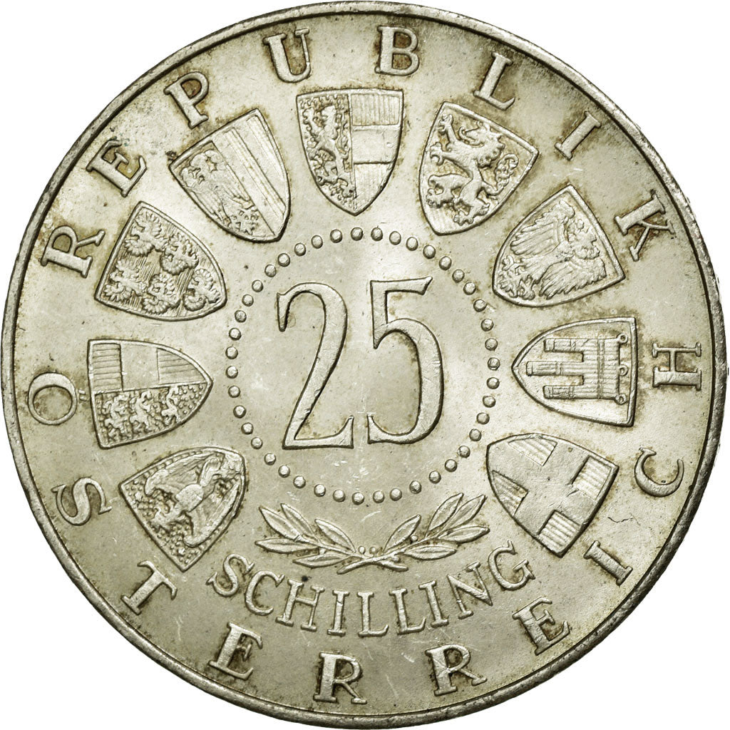 Moneta, Austria, 25 Schilling, 1956, SPL-, Argento, KM:2881